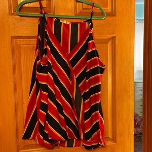 Maurices size 3 red, blue, white, orange stripped tank top